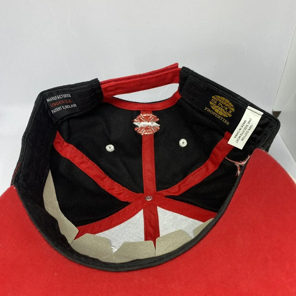 BRISTOL MOTOR SPEEDWAY FIRE‎ TEAM RACING FLAMES BALL CAP TRUCKER HAT BLACK RED